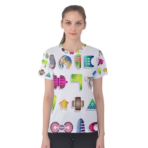 Shapes Abstract Set Pack Women s Cotton Tee by Wegoenart