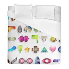 Shapes Abstract Set Pack Duvet Cover (full/ Double Size) by Wegoenart