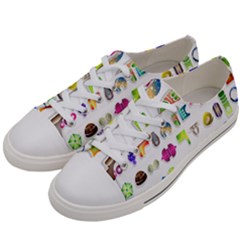 Shapes Abstract Set Pack Women s Low Top Canvas Sneakers by Wegoenart