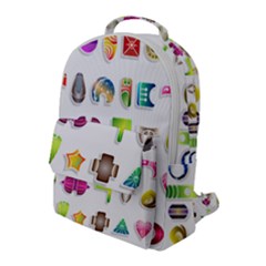 Shapes Abstract Set Pack Flap Pocket Backpack (large)