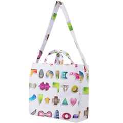 Shapes Abstract Set Pack Square Shoulder Tote Bag