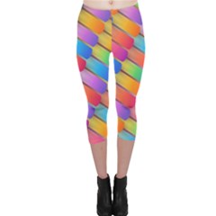 Colorful Background Abstract Capri Leggings  by Wegoenart