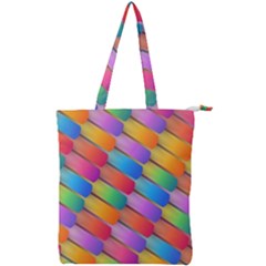 Colorful Background Abstract Double Zip Up Tote Bag