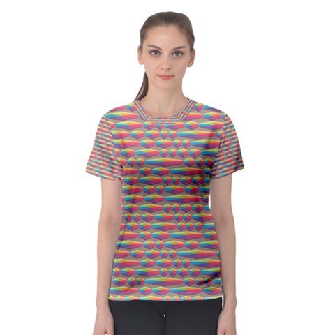 Background Abstract Colorful Women s Sport Mesh Tee by Wegoenart