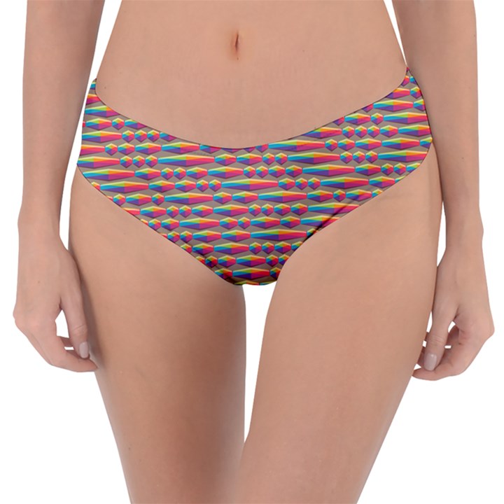 Background Abstract Colorful Reversible Classic Bikini Bottoms