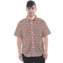 Background Abstract Colorful Men s Short Sleeve Shirt View1