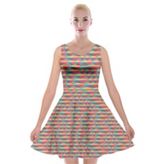 Background Abstract Colorful Velvet Skater Dress