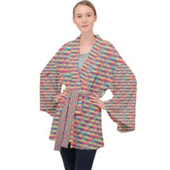 Background Abstract Colorful Velvet Kimono Robe