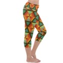 Background Triangle Abstract Golden Capri Yoga Leggings View3