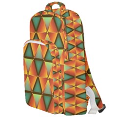 Background Triangle Abstract Golden Double Compartment Backpack