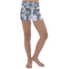 Ancient Parade Ancient Civilization Kids  Lightweight Velour Yoga Shorts