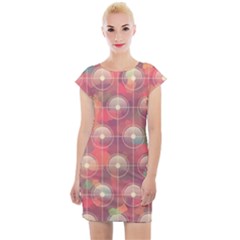 Colorful Background Abstrac Pattern Cap Sleeve Bodycon Dress