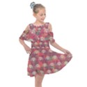 Colorful Background Abstrac Pattern Kids  Shoulder Cutout Chiffon Dress View1