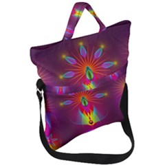 Abstract Bright Colorful Background Fold Over Handle Tote Bag