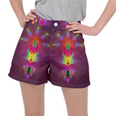 Abstract Bright Colorful Background Stretch Ripstop Shorts