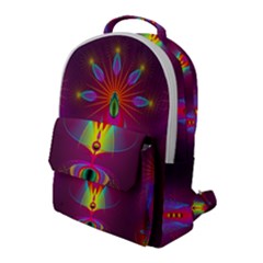 Abstract Bright Colorful Background Flap Pocket Backpack (large)