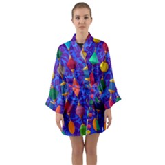 Colorful Background Stones Jewels Long Sleeve Kimono Robe by Wegoenart