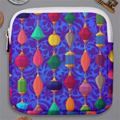 Colorful Background Stones Jewels Mini Square Pouch