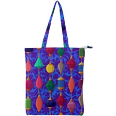 Colorful Background Stones Jewels Double Zip Up Tote Bag