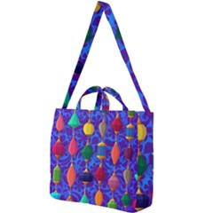 Colorful Background Stones Jewels Square Shoulder Tote Bag