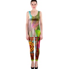 Zen Garden Japanese Nature Garden One Piece Catsuit by Wegoenart