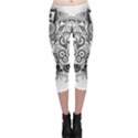 Forest Patrol Tribal Abstract Capri Leggings  View1