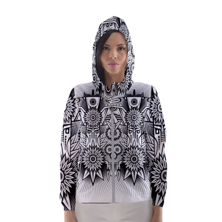 Forest Patrol Tribal Abstract Hooded Windbreaker (Women)