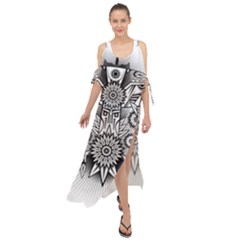 Forest Patrol Tribal Abstract Maxi Chiffon Cover Up Dress by Wegoenart