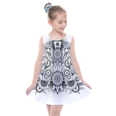 Forest Patrol Tribal Abstract Kids  Summer Dress by Wegoenart