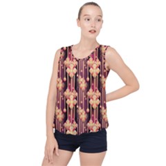 Seamless Pattern Pattern Bubble Hem Chiffon Tank Top