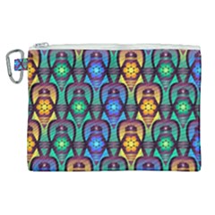 Pattern Background Bright Blue Canvas Cosmetic Bag (xl) by Wegoenart