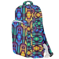 Pattern Background Bright Blue Double Compartment Backpack