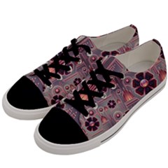 Background Floral Flower Stylised Men s Low Top Canvas Sneakers by Wegoenart