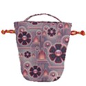 Background Floral Flower Stylised Drawstring Bucket Bag View1