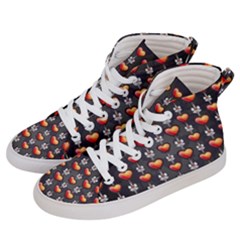 Love Heart Background Women s Hi-top Skate Sneakers by Wegoenart