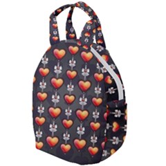 Love Heart Background Travel Backpacks