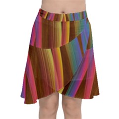 Abstract Background Colorful Chiffon Wrap Front Skirt by Wegoenart