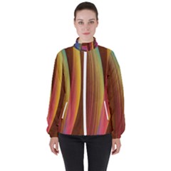 Abstract Background Colorful High Neck Windbreaker (women)