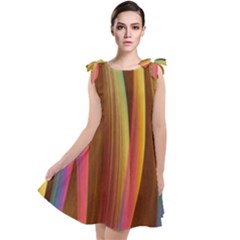 Abstract Background Colorful Tie Up Tunic Dress