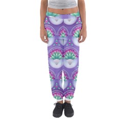 Background Floral Pattern Purple Women s Jogger Sweatpants by Wegoenart