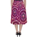 Pink Abstract Background Floral Glossy Classic Midi Skirt View2