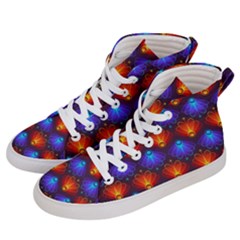 Light Background Colorful Abstract Men s Hi-top Skate Sneakers by Wegoenart