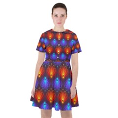 Light Background Colorful Abstract Sailor Dress