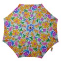 Floral Paisley Background Flower Hook Handle Umbrellas (Large) View1