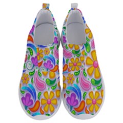 Floral Paisley Background Flower No Lace Lightweight Shoes