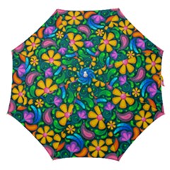 Floral Paisley Background Flowers Straight Umbrellas by Wegoenart