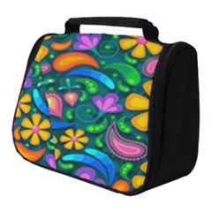 Floral Paisley Background Flowers Full Print Travel Pouch (small)