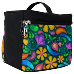 Floral Paisley Background Flowers Make Up Travel Bag (big)