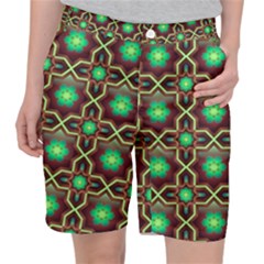 Pattern Background Bright Brown Pocket Shorts