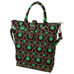 Pattern Background Bright Brown Buckle Top Tote Bag